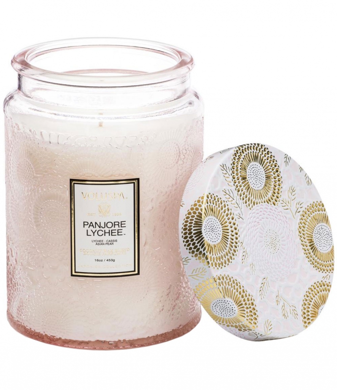 Voluspa Large Glass Jar Candle Panjore Lychee 100h