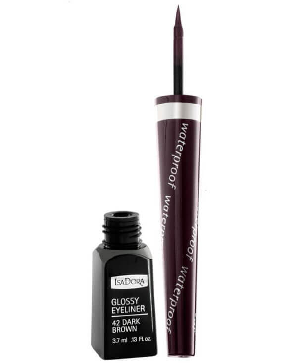 IsaDora Glossy Eyeliner  42 Dark Brown test