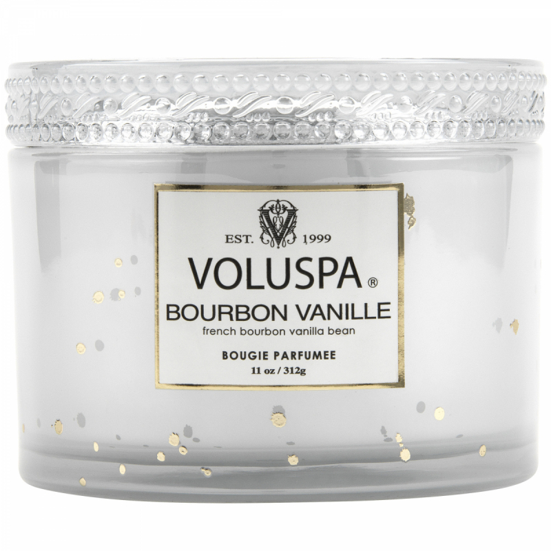Voluspa Boxed Corta Maison Glass Candle Bourbon vanille 45h