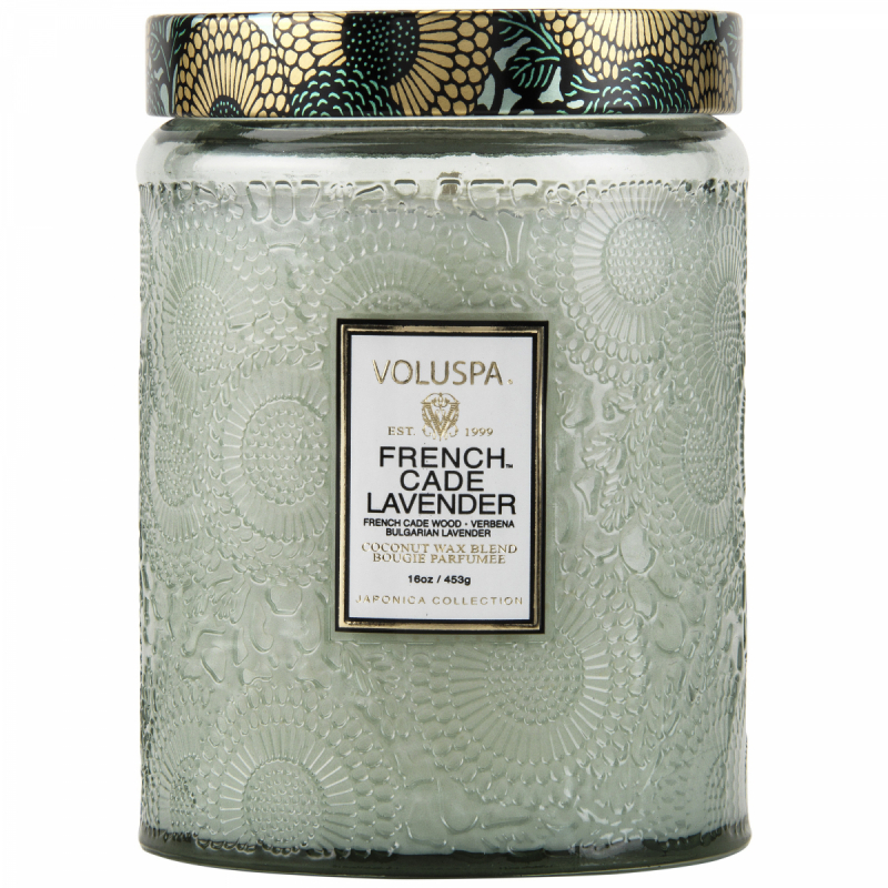 Large Glass Jar Candle French Cade & Lavender 455g