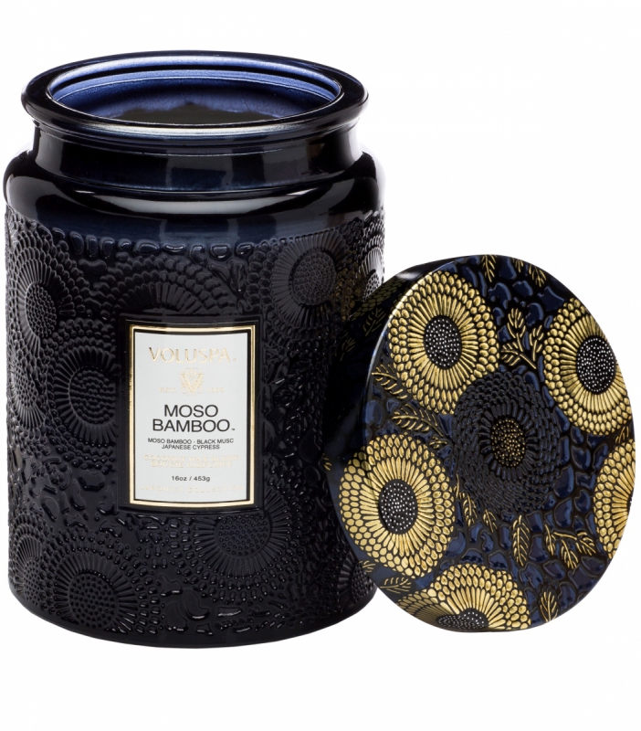 Large Glass Jar Candle Moso Bamboo 455g