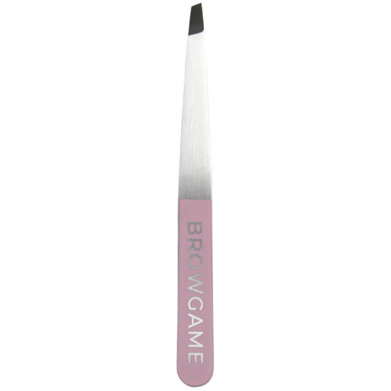 Browgame Cosmetic Original Tweezer Slanted – Pink - BEST I TEST 2023