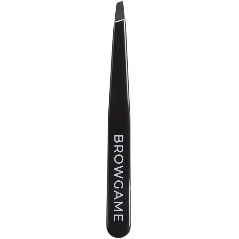 Browgame Cosmetic  Tweezer Slanted Black & White test