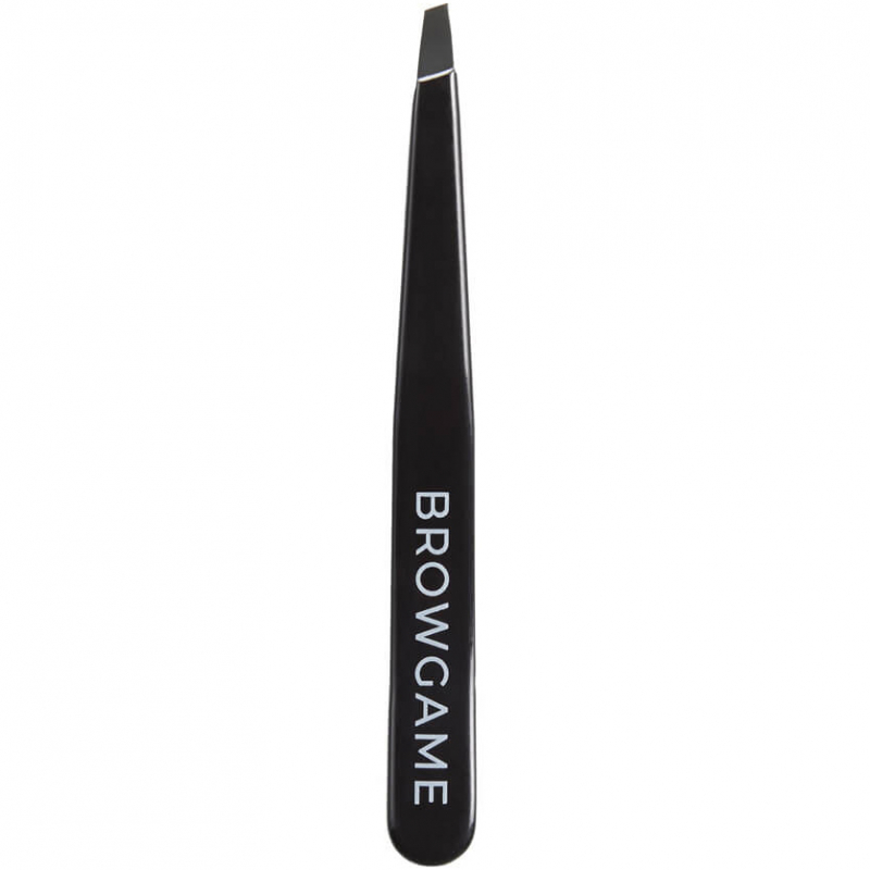 Browgame Cosmetic  Tweezer Slanted Black & White test