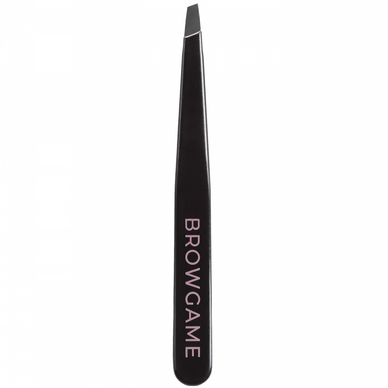 Browgame Cosmetic Signature Tweezer Slanted – Black/Pink test