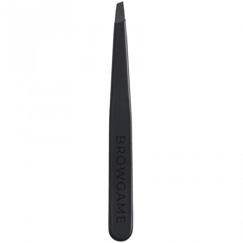 Browgame Cosmetic Signature Tweezer Slanted – Soft Touch – Blackout test