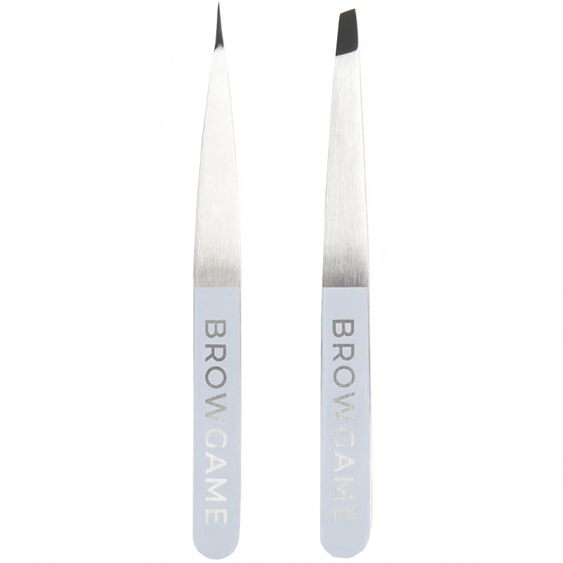 Browgame Cosmetic Duo Pack Tweezer Pointed + Slanted test