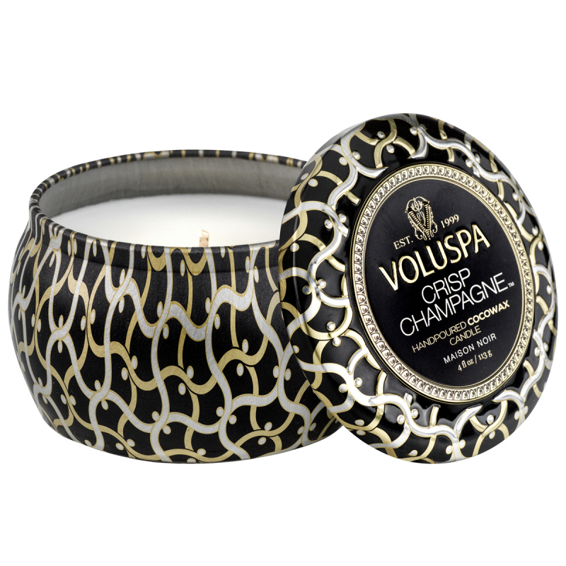Maison Noir Mini Tin duftlys 25 timer Crisp Champagne