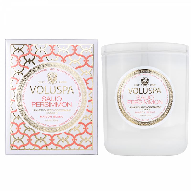 Voluspa Classic Maison Blanc duftlys 60 timer Saijo Persimmon