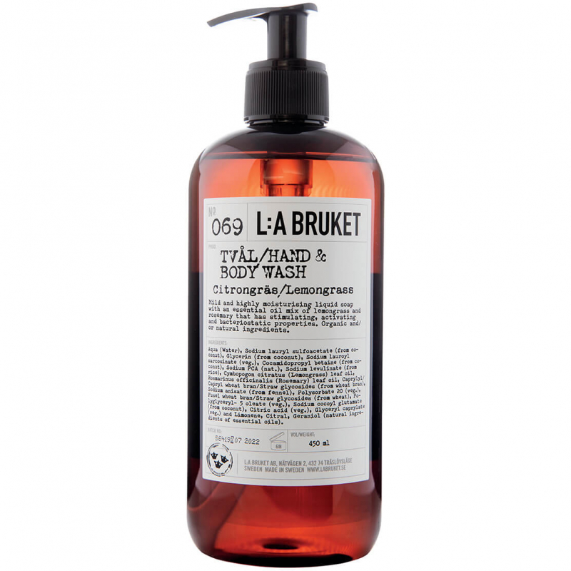 L:a Bruket 069 Hand & Body Wash Lemongrass (Størrelse: 450 ML)