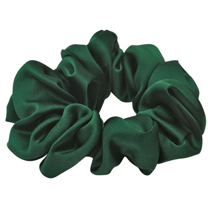Lenoites Mulberry Silk Scrunchie Green