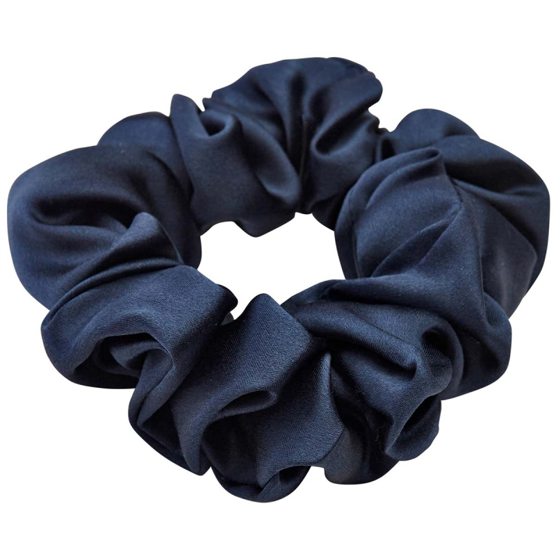 Lenoites Mulberry Silk Scrunchie, Blue