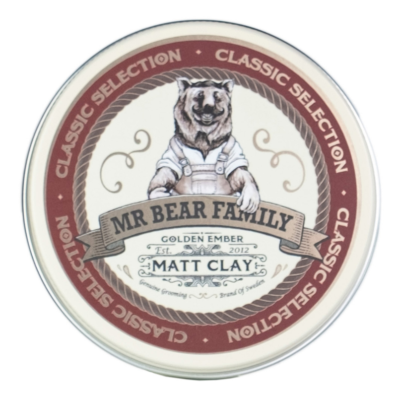 Mr. Bear Pomade - Matt Clay - Golden Ember - 100gr