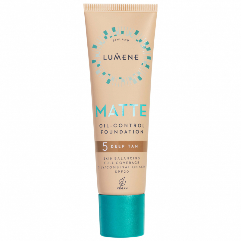 Lumene Matte Oil-Control Foundation 5 Deep Tan 30ml