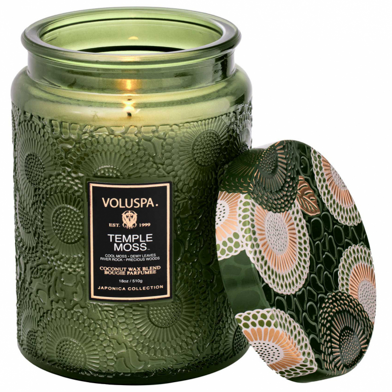 Large Jar Candle Temple Moss (100 h)