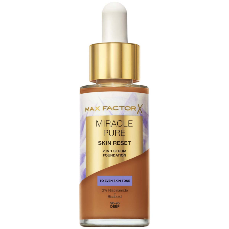 Max Factor Miracle Pure 2In1 Skin Reset Serum Foundation 07 Deep - 30 ml