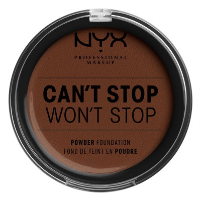 NYX Professional Makeup Cant Stop Wont Stop Powder Foundation 22.7 Deep Walnut