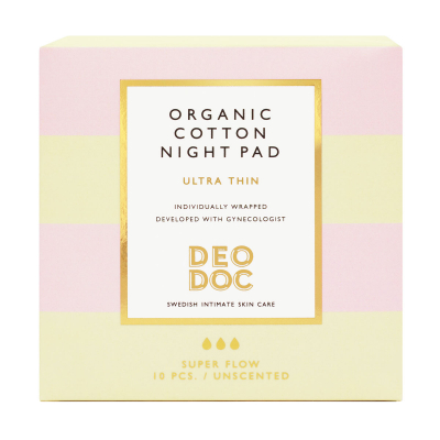 DeoDoc Organic Cotton Night Pad (10pcs)