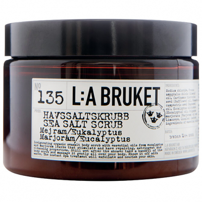 L:A Bruket 135 Havssaltskrubb Mejram/Eucalyptus (420g)