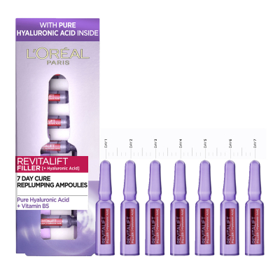 L'Oréal Paris Revitalift Filler [Hyaluronic Acid] 7 Day Cure Replumping Ampoules (7pcs)