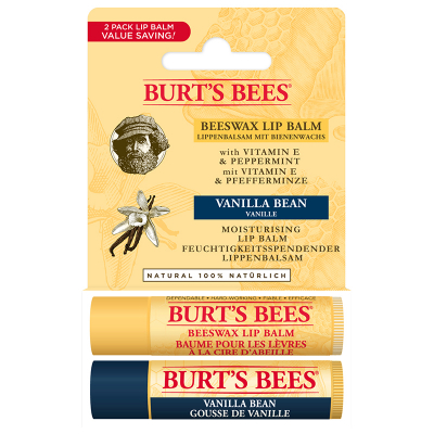 Burts Bees Lip Balm Duo Beeswax & Vanilla Bean (4,25x2g)