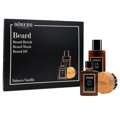 Noberu Beard: Beard Oil, Beard Wash & Beard Brush (30 + 30 ml)