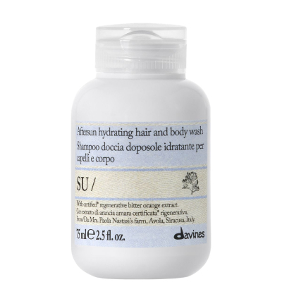 Davines SU aftersun hydrating hair and body wash travel size (75 ml)