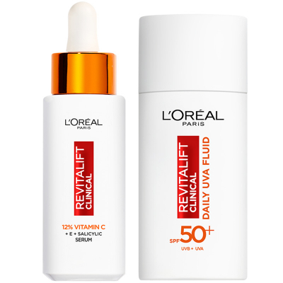 L'Oréal Paris Revitalift Clinical 12% Vitamin C Serum + L'Oréal Paris Revitalift Clinical Daily Moisturizing Fluid SPF50