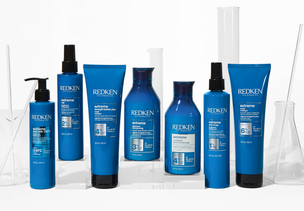 Guide: finn de riktige produktene for tørt og skadet hår fra Redken Extreme  