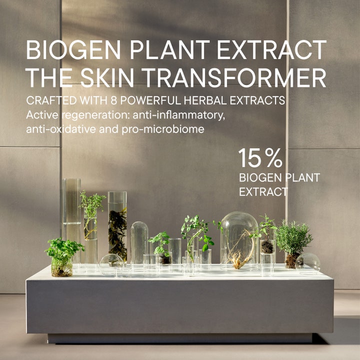 Babor DOC Cryo Plumping Mask 1 stk regenererende ansiktsmaske med 15% Biogen Plant Extract og urter i glass.