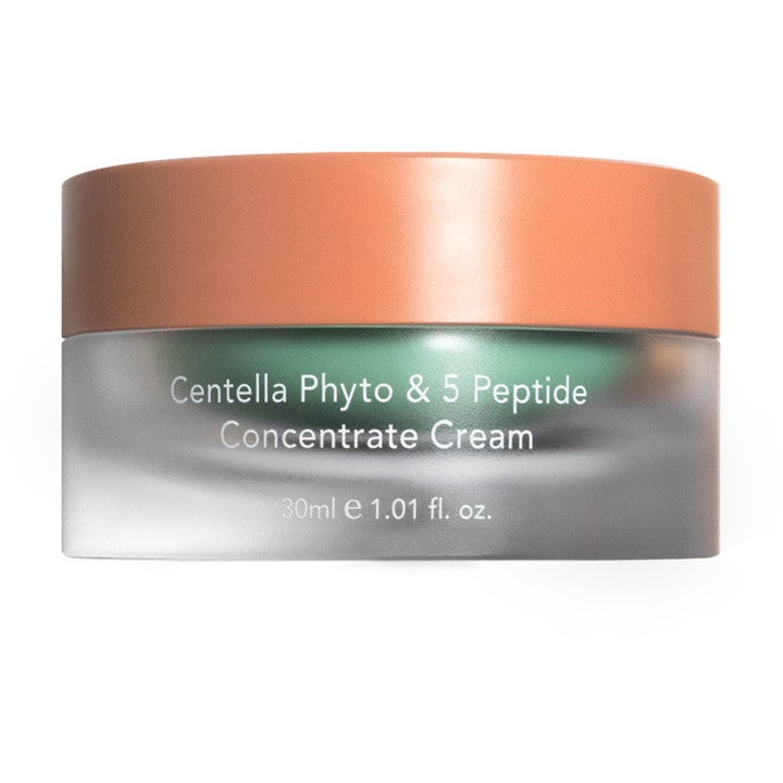 Centella Phyto &amp; 5 Peptide Concentrate Cream 30ml beroligende ansiktskrem i frostet glass med kobberfarget lokk