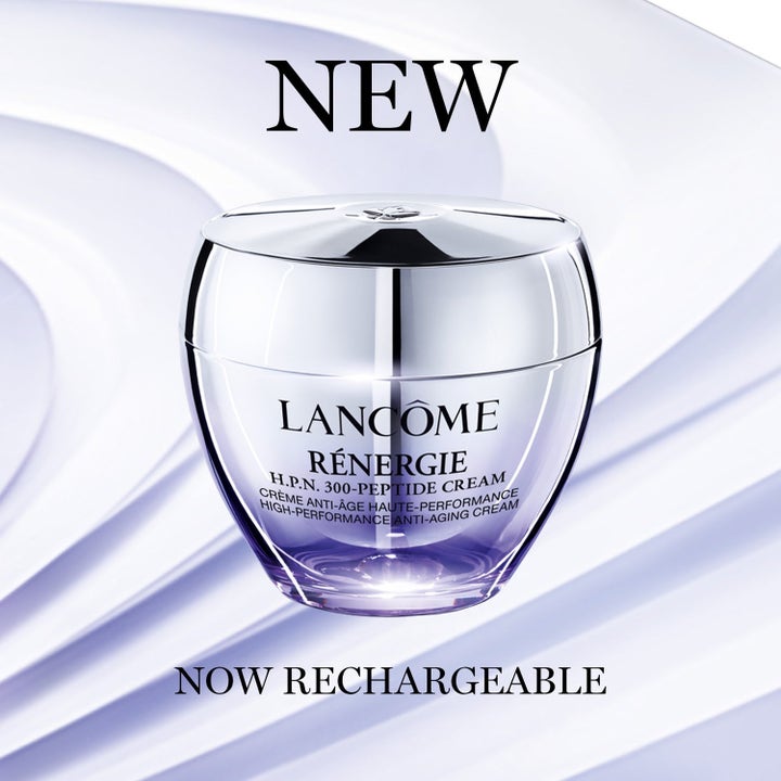 Lancôme Rénergie H.P.N. 300-Peptide Cream anti-aging ansiktskrem i en lilla og sølvfarget glasskrukke