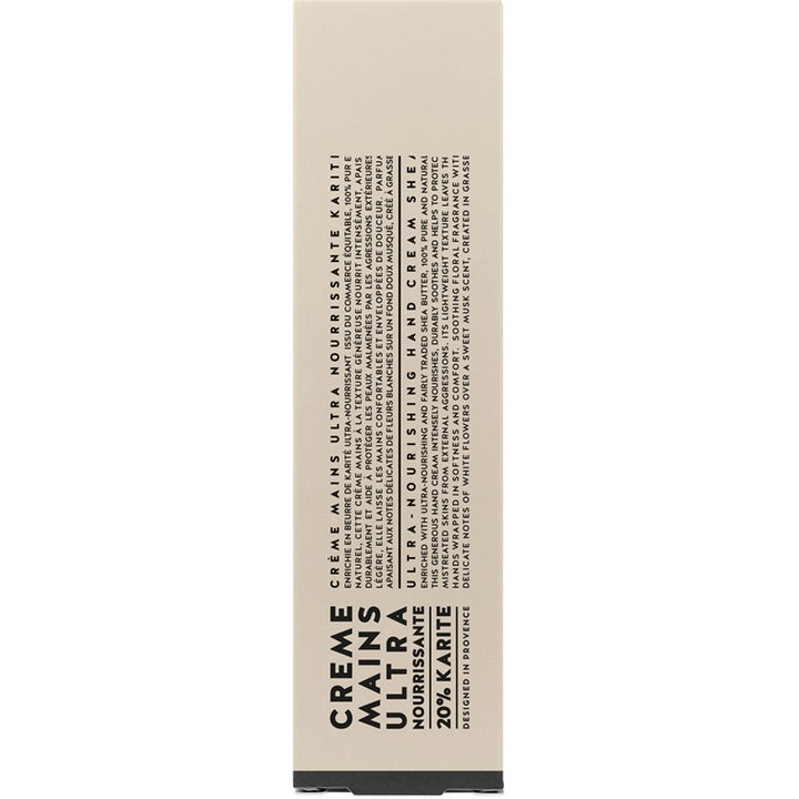 Compagnie de Provence Hand Cream Shea Butter 100 ml nærende håndkrem i beige pappeske med tekst om 20% karite.