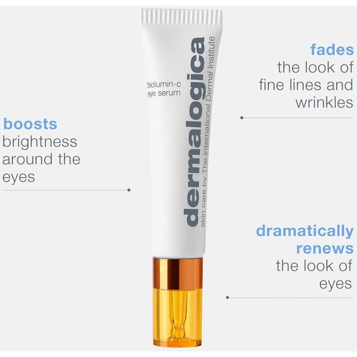 Dermalogica BioLumin-C Eye Serum øyeserum som reduserer rynker og gir glød i hvit tube med oransje kork