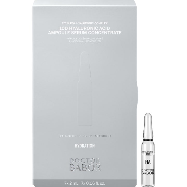 Babor DOC Hyaluronic Acid Ampoule Serum 14 ml fuktighetsgivende serum i eske med sju glassampuller og bruksanvisning
