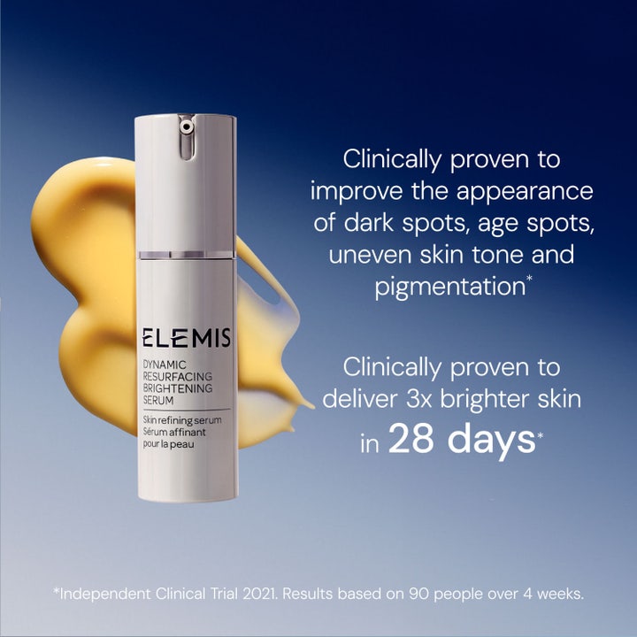 Elemis Dynamic Resurfacing Super-C Serum 30 ml gir glød med gul tekstur og kliniske fordeler