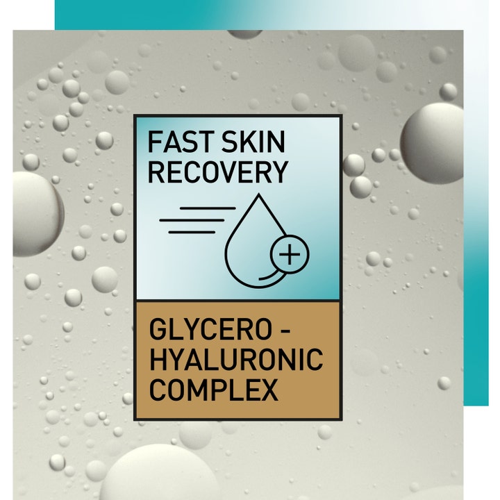 Adidas Skin & Mind Pure Fresh 50 ml deodorant viser glycero-hyaluronic complex og boblete tekstur for fast skin recovery.