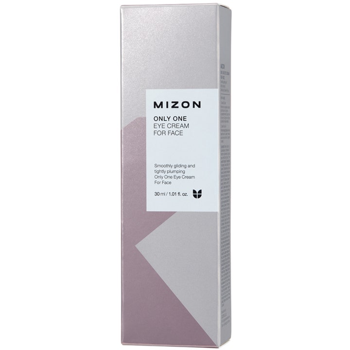 Mizon Only One Eye Cream For Face 30 ml plumping øyekrem i en stilren sølvfarget og lilla ytteremballasje