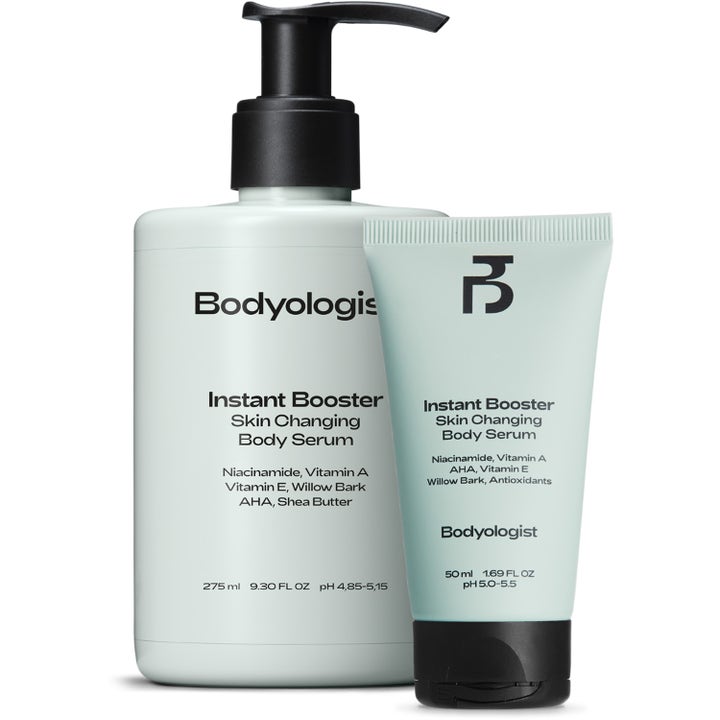 Bodyologist To Stay & To Go Gift Set 1 stk kroppsserum med niacinamide og AHA i lys mintgrønn pumpeflaske og tube