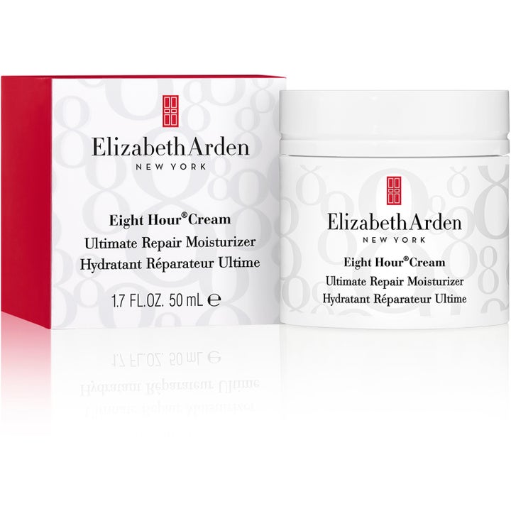 Elizabeth Arden Eight Hour Cream Ultimate Repair Moisturizer 50 ml reparerende dagkrem i hvit krukke og eske