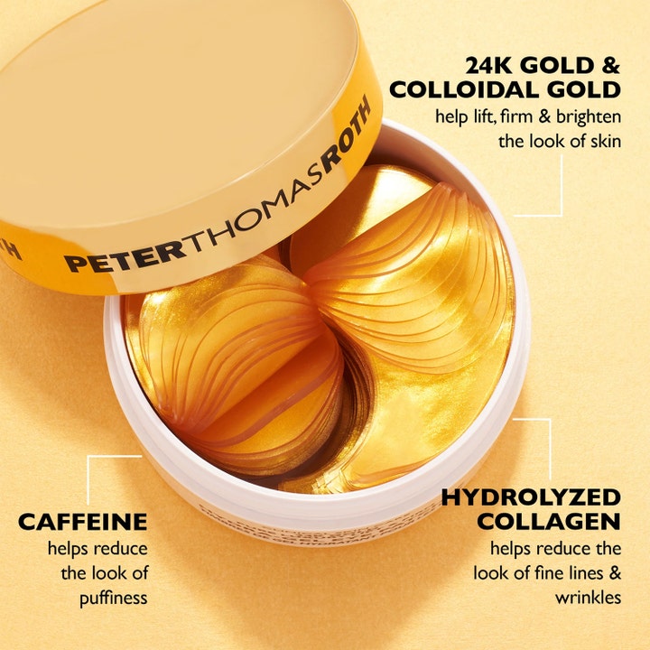 Peter Thomas Roth 24k Gold Eye Patches 60 stk øyemaske med skimrende gullfargede patches som gir glød og fasthet.