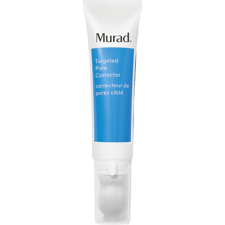 Murad Targeted Pore Corrector 15ml som gir jevnere hud i hvit tube med blå etikett og en unik hvit applikatortupp.