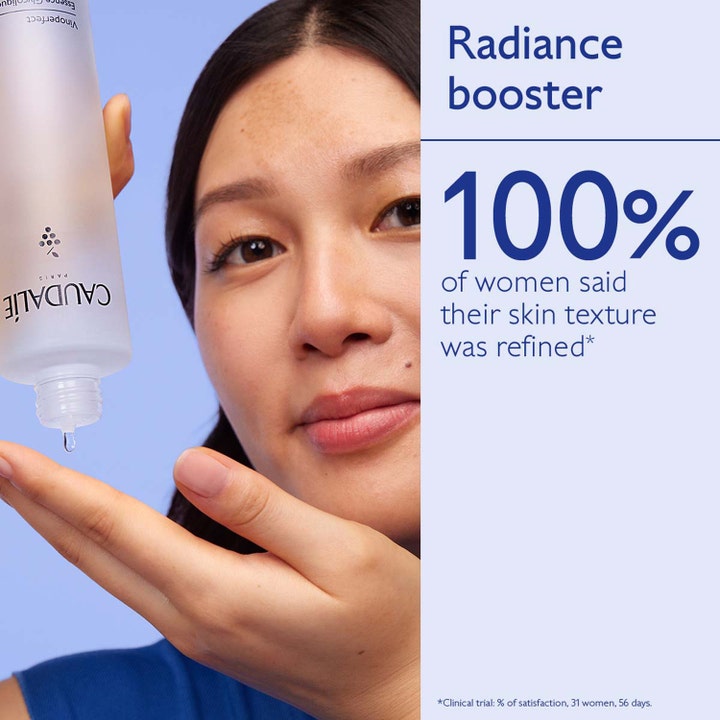 Caudalie Vinoperfect Concentrated Glycolic Essence 100 ml radiance booster i frostet flaske forbedrer hudtekstur