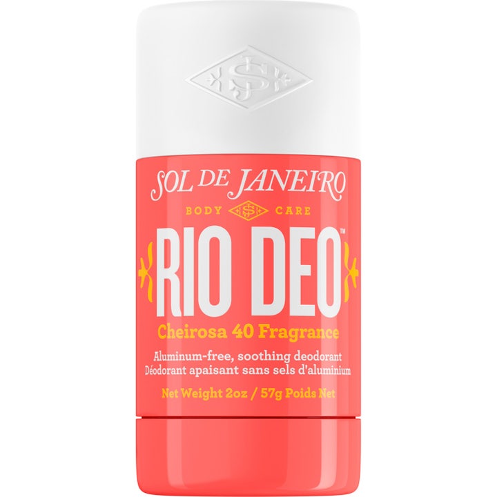 Sol de Janeiro Rio Deo 57g aluminiumsfri deodorant som gir friskhet i korallfarget hylse med hvitt lokk