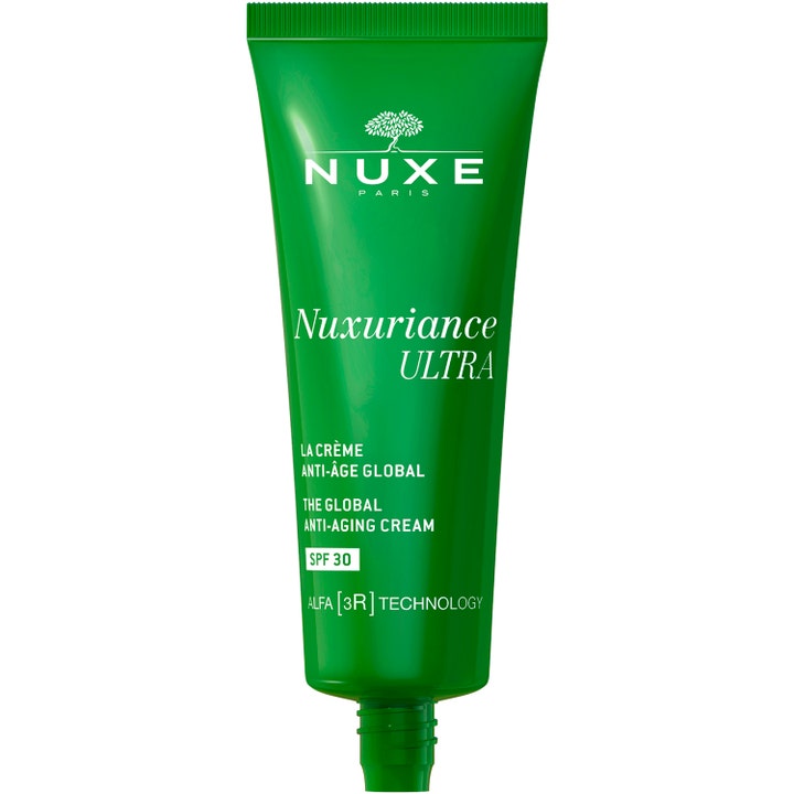 Nuxe Nuxuriance Ultra 50 ml beskyttende dagkrem i grønn tube med SPF 30 og global anti-age effekt
