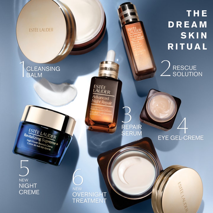 Estée Lauder Revitalizing Supreme + Night Power Bounce Creme 50 ml nattkrem i blå krukke med gullokk