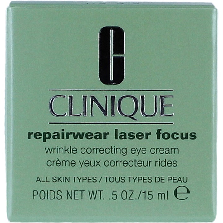 Clinique Repairwear Laser Focus 15 ml rynkekorrigerende øyekrem i grønn ytteremballasje