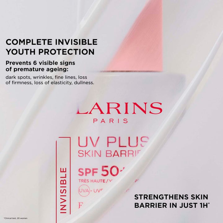 Clarins UV Plus Anti-Pollution Translucent 30 ml solkrem for ansiktet med SPF 50 som styrker hudbarrieren