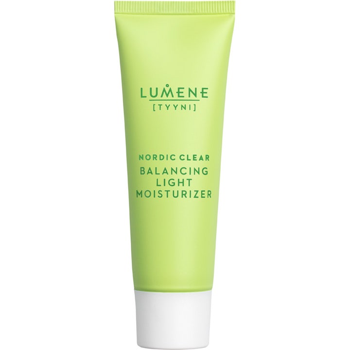 Lumene Nordic Clear TYYNI 50ml balanserende fuktighetskrem i lysegrønn tube med hvit kork som gir huden fukt
