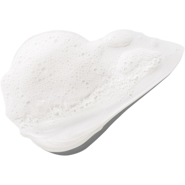 Clinique All About Clean Liquid Facial Soap Mild 200 ml ansiktsrens viser en hvit skummende tekstur med små bobler